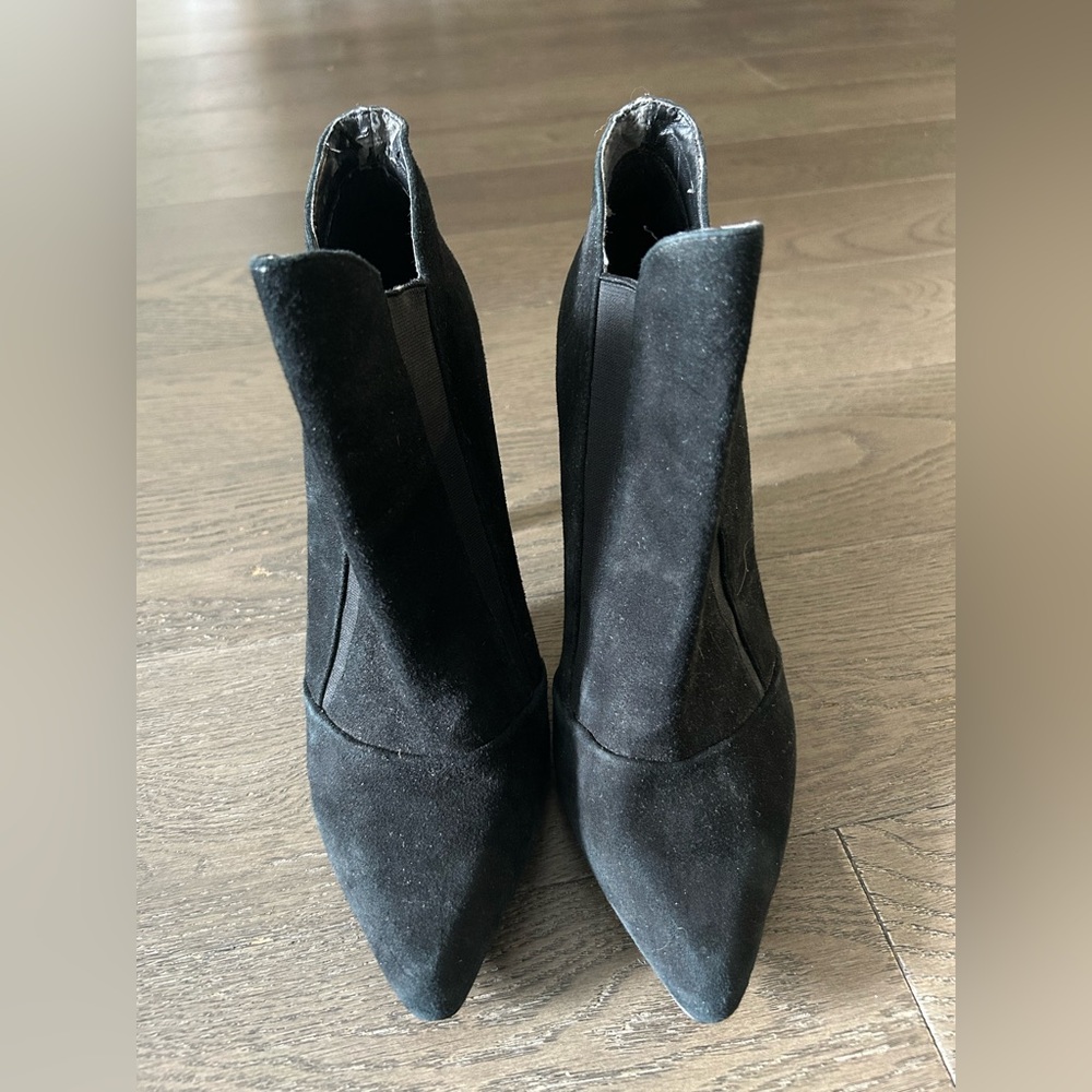 Zara Black Suede Ankle Booties